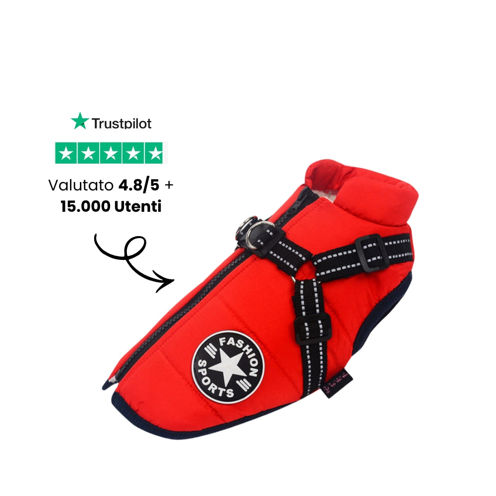 Giacca invernale impermeabile con imbracatura incorporata