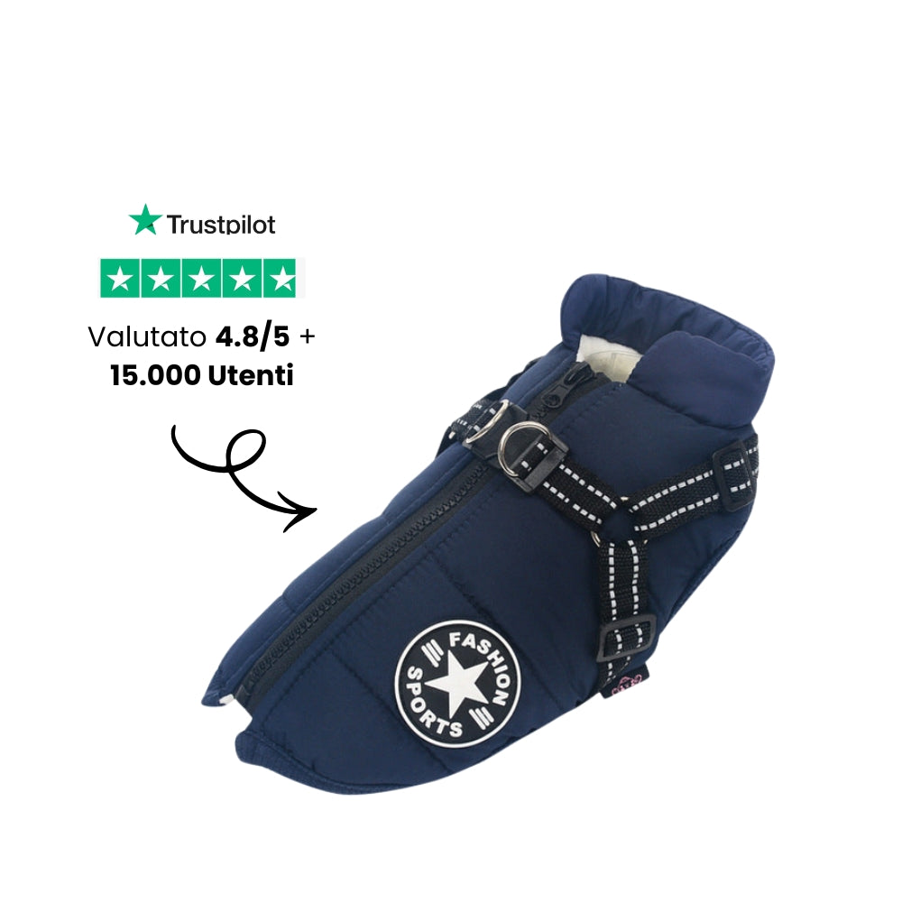 Giacca invernale impermeabile con imbracatura incorporata